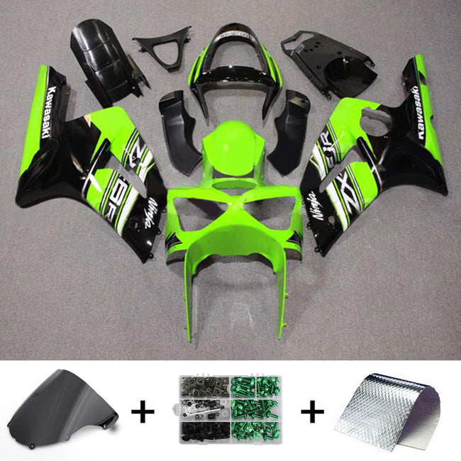 2003-2004 Kawasaki ZX6R 636 Injection Fairing Kit Bodywork Plastic ABS#129