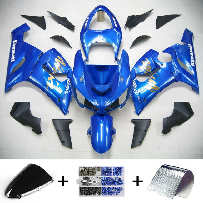 2005-2006 Kawasaki ZX6R 636 Amotopart Injection Fairing Kit Bodywork Plastic ABS #118