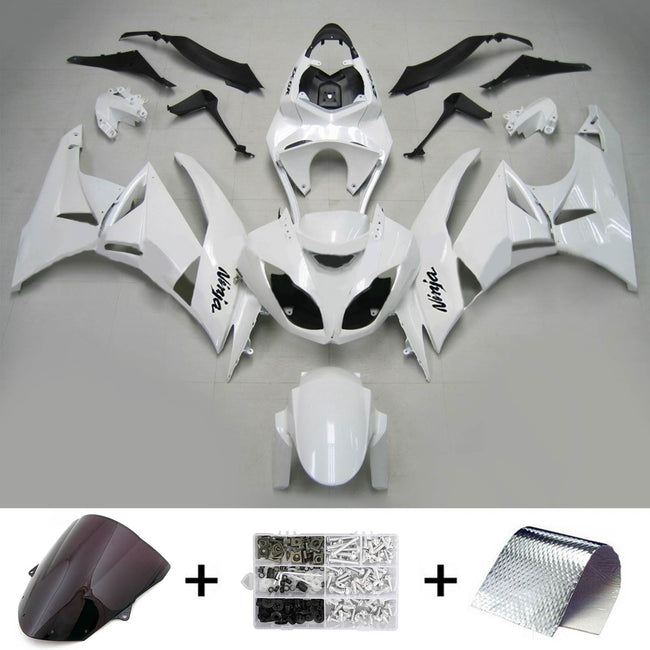 2009-2012 Kawasaki ZX6R 636 Amotopart Injection Fairing Kit Bodywork Plastic ABS #118