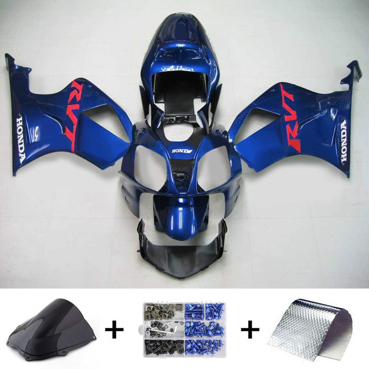 2000-2006 Honda VTR1000 RC51 Amotopart Injection Fairing Kit Bodywork Plastic ABS #107