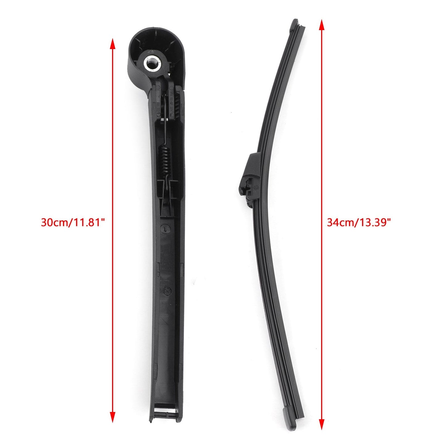 Rear Window Windshield Wiper Arm Blade Set Fit For VW Tiguan 5N BJ 2007-2018 Black