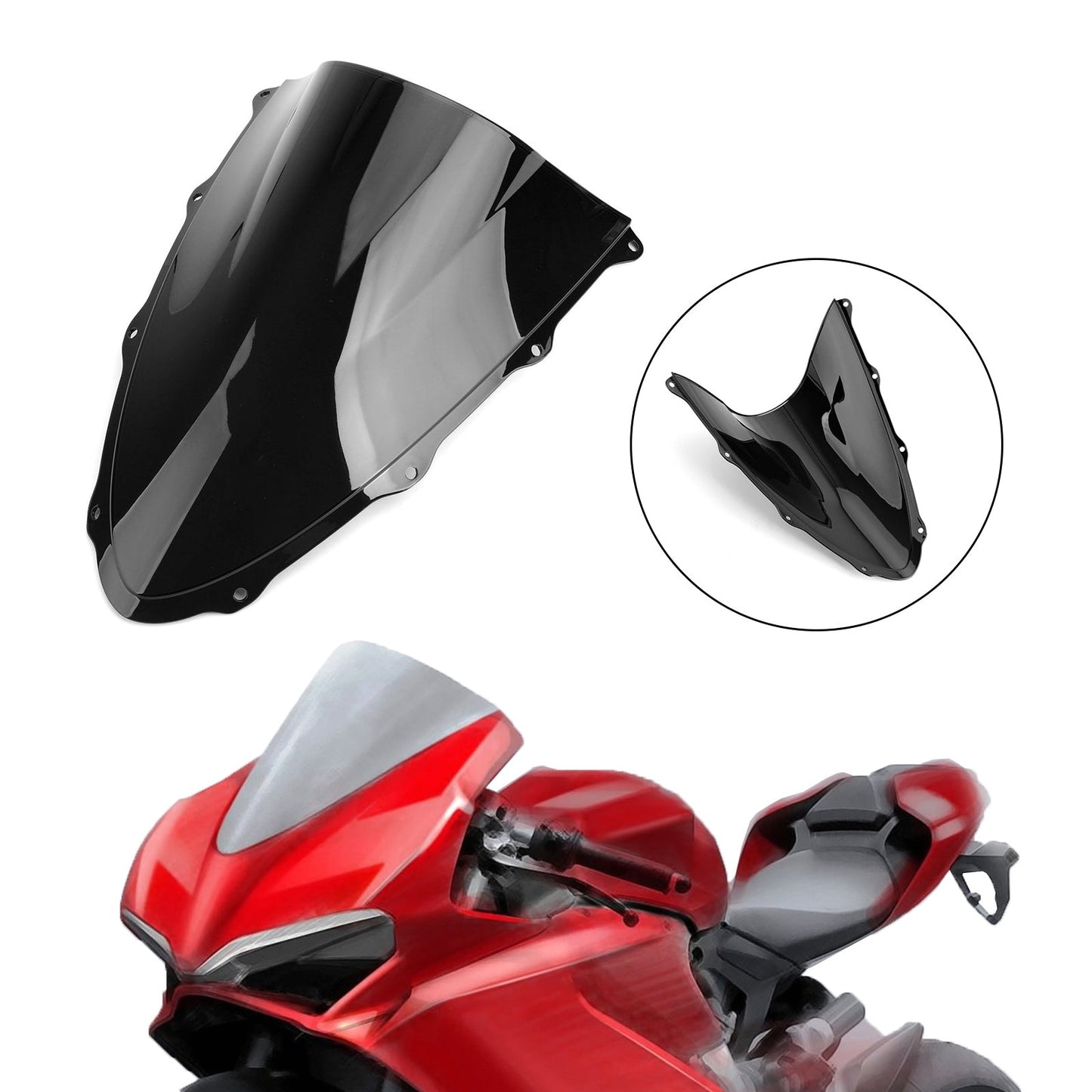 ABS Plastic Motorcycle Windshield WindScreen for Ducati 1299 2015-2020
