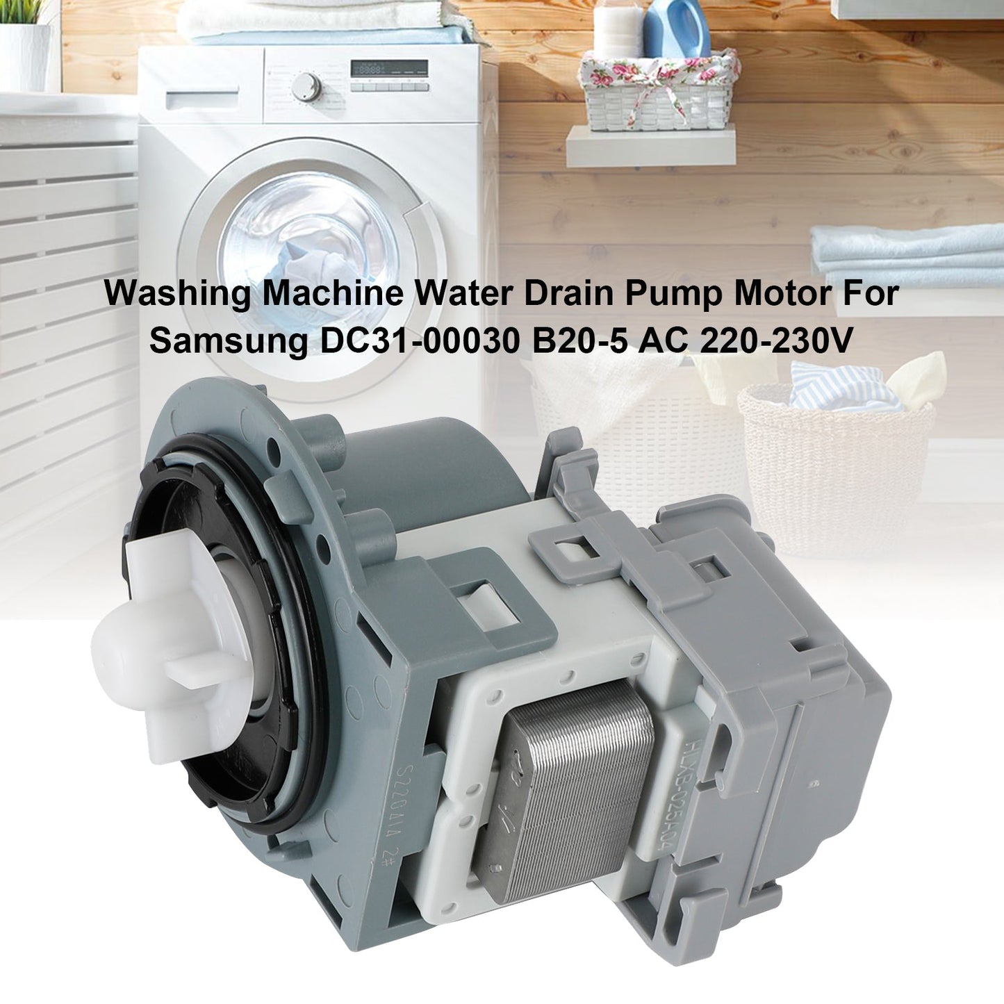 Washing Machine Water Drain Pump Motor For Samsung DC31-00030 B20-5 AC 220-230V