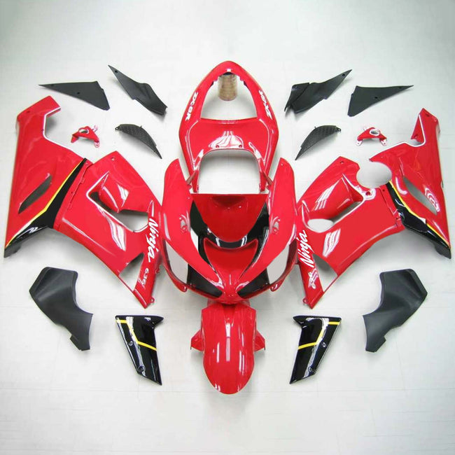 2005-2006 Kawasaki ZX6R 636 Amotopart Injection Fairing Kit Bodywork Plastic ABS #136