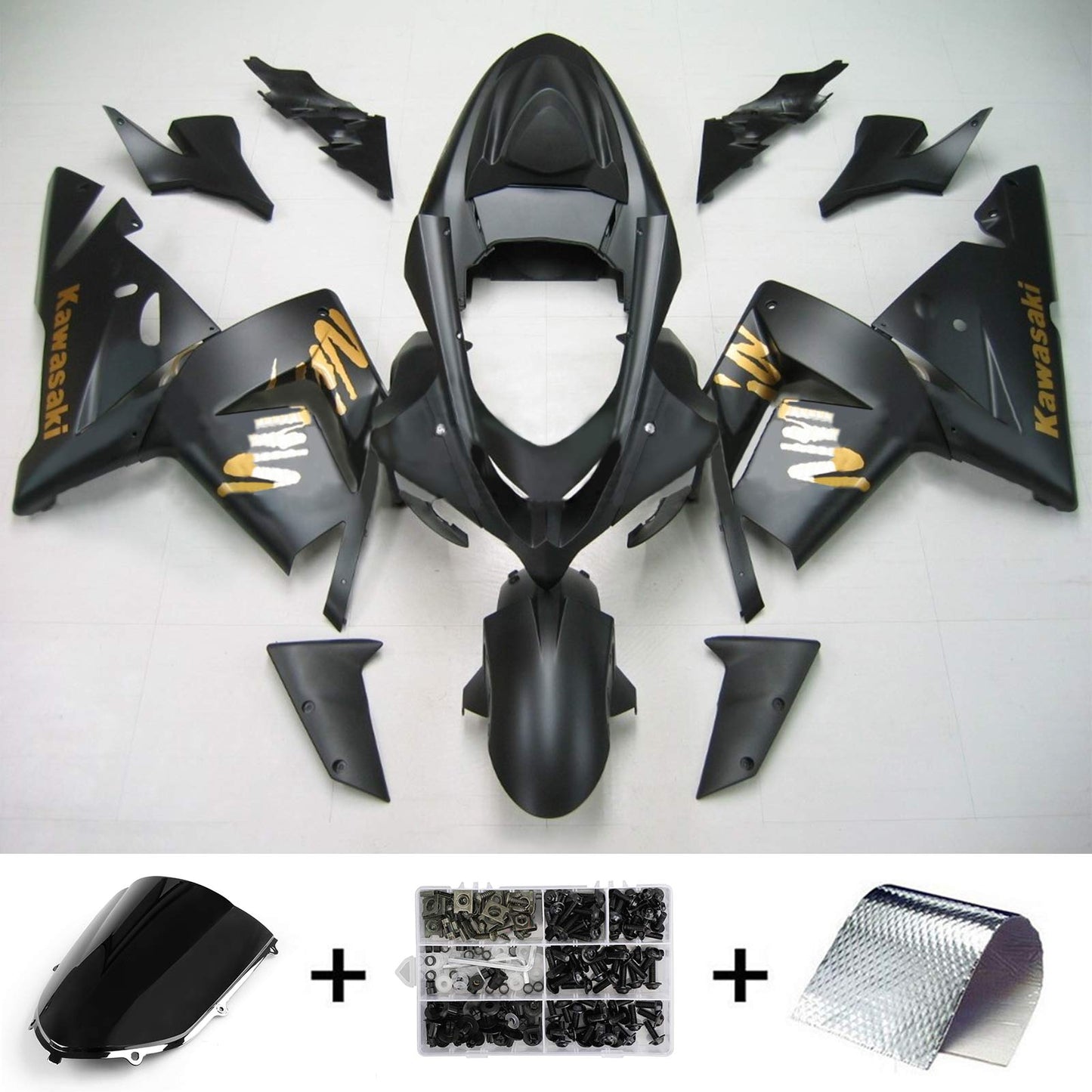 2004-2005 Kawasaki ZX10R Amotopart Injection Fairing Kit Bodywork Plastic ABS #123