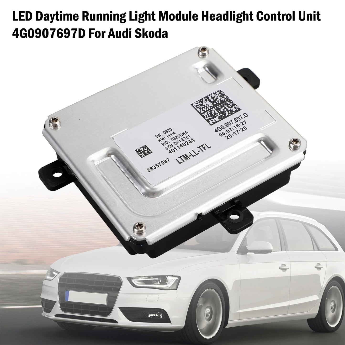 4G0907697D 2012-2015 Audi A4 / S4 Q3 LED Daytime Running Light Module Headlight Control Unit