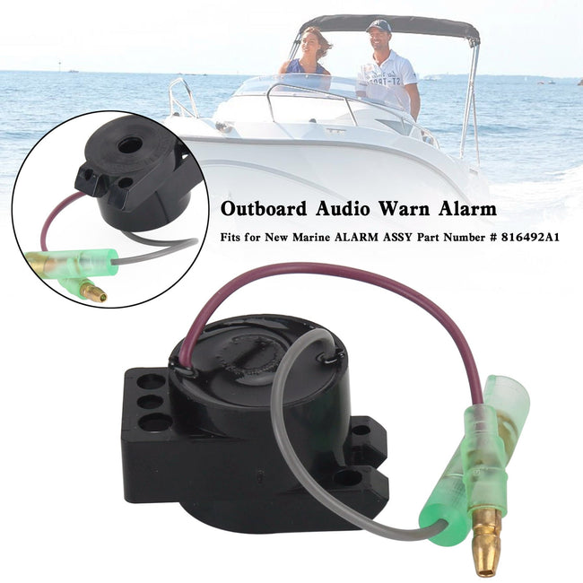 Outboard Engine 816492A1 Outboard Buzzer Audio Warn Alarm Remote Control Box