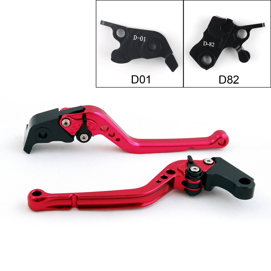 Long Brake Clutch Levers For Ducati HYPERMOTARD 821 SP 2013-2015 Black