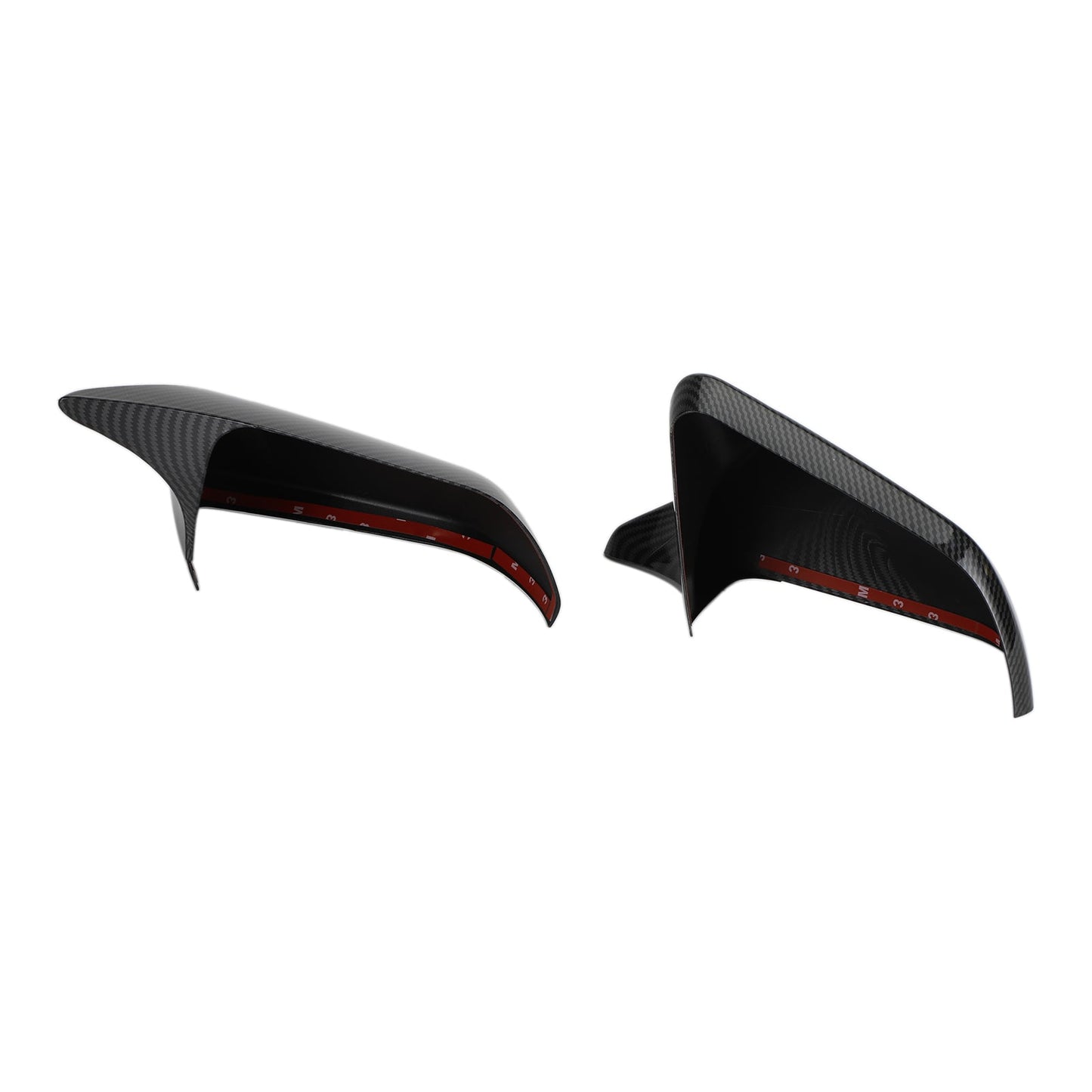 2015-2022 Ford Mustang Carbon Fiber Rearview Side Mirror Cover Caps Horn Style