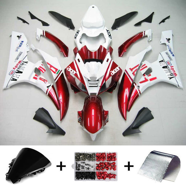 2006-2007 Yamaha YZF 600 R6 Amotopart Injection Fairing Kit Bodywork Plastic ABS #129