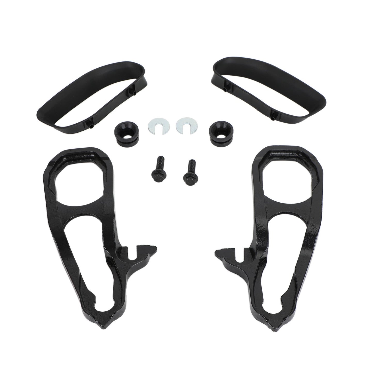 Front Black Tow Hooks Left & Right with Mopar 82215268AB for 2019 2020 Ram 1500