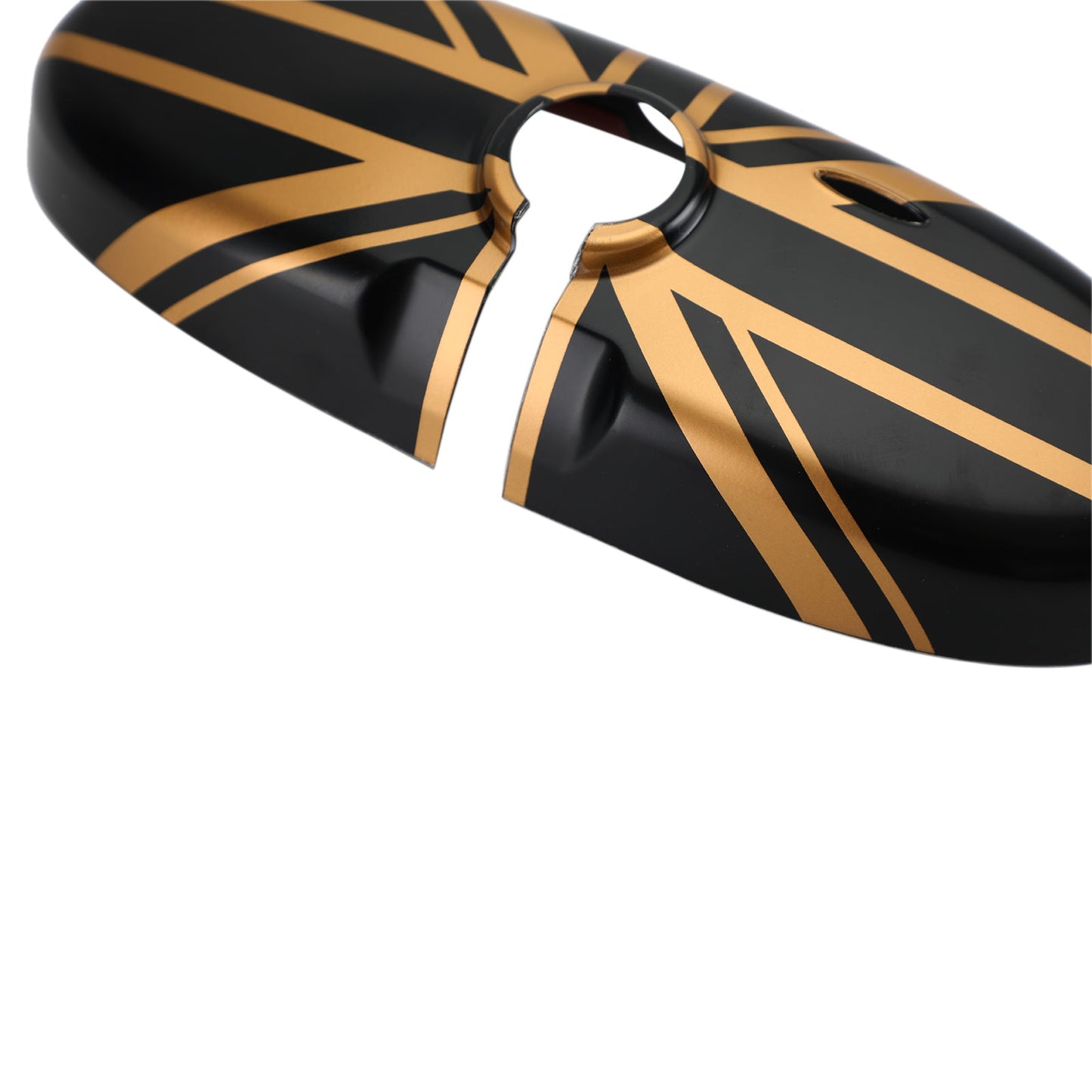 Union Jack UK Flag Rear View Mirror Cover for MINI Cooper R55 R56 R57 Black/Gold