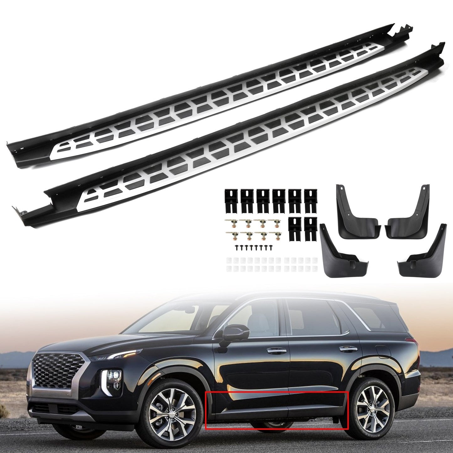 Nerf Bars Running Boards Side Steps For Hyundai Palisade 2019+
