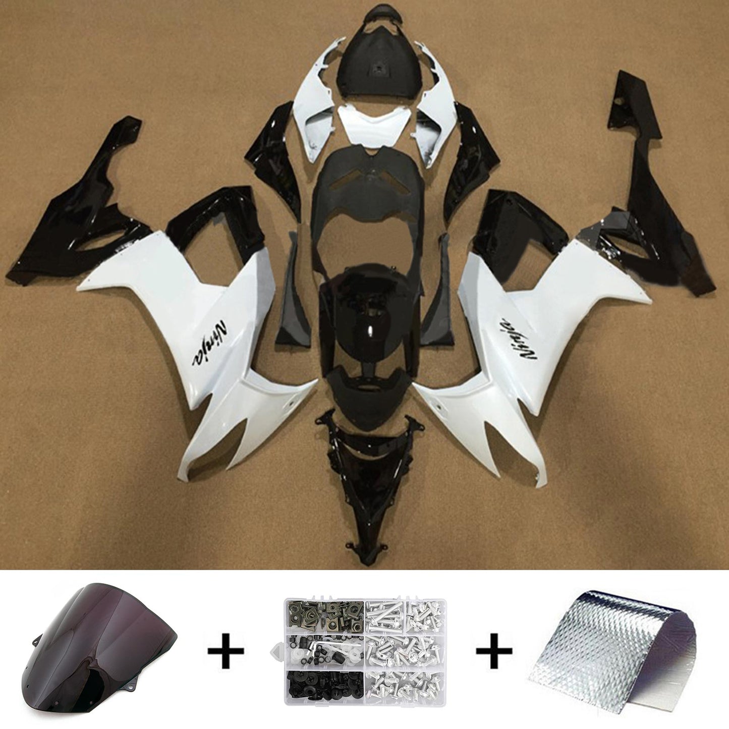 2008-2010 Kawasaki ZX10R Injection Fairing Kit Bodywork Plastic ABS#132