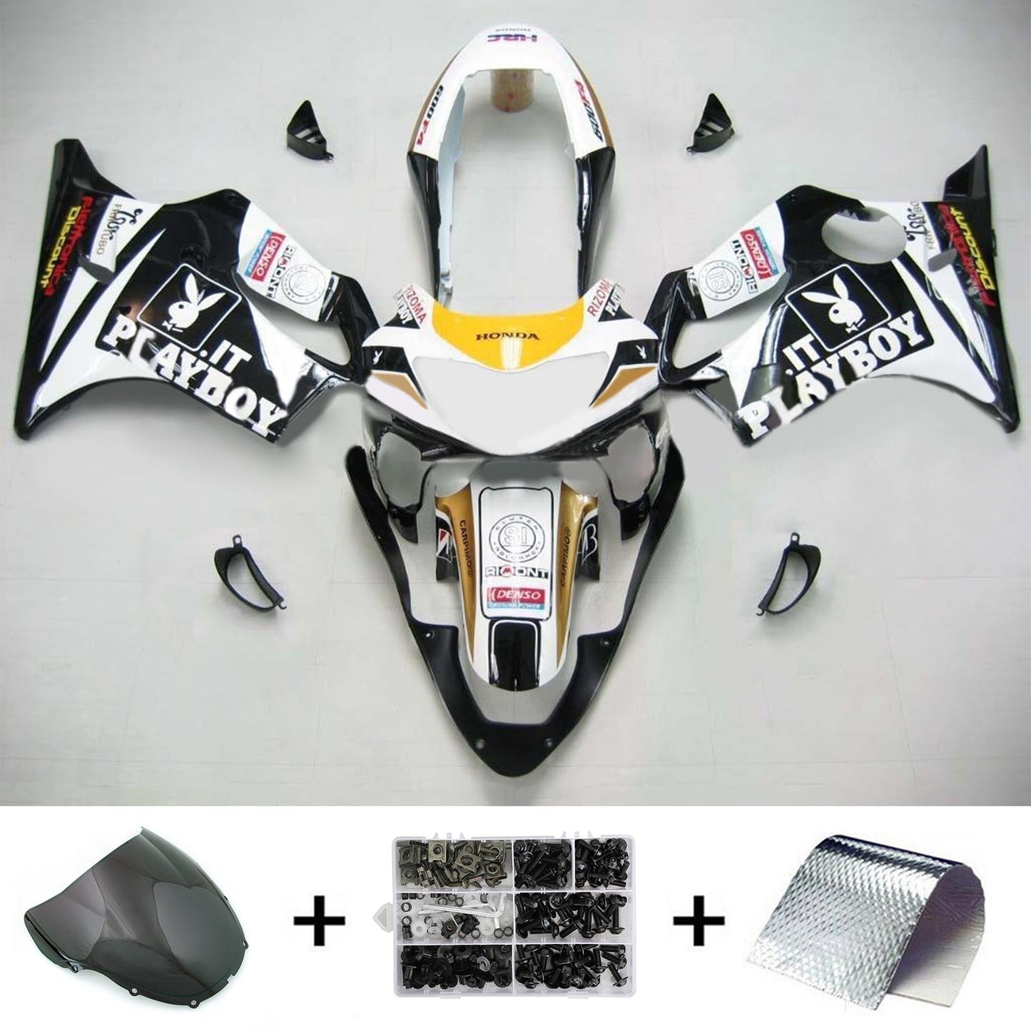 1999-2000 Honda CBR600F4 Amotopart Injection Fairing Kit Bodywork Plastic ABS #101