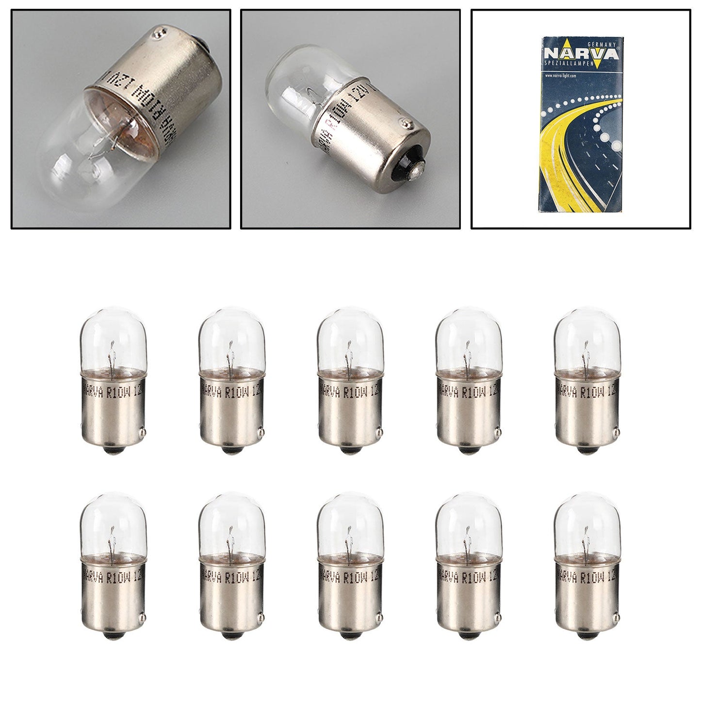 10x For NARVA 17311 Car Auxiliary Bulbs R10W 12V10W BA15s