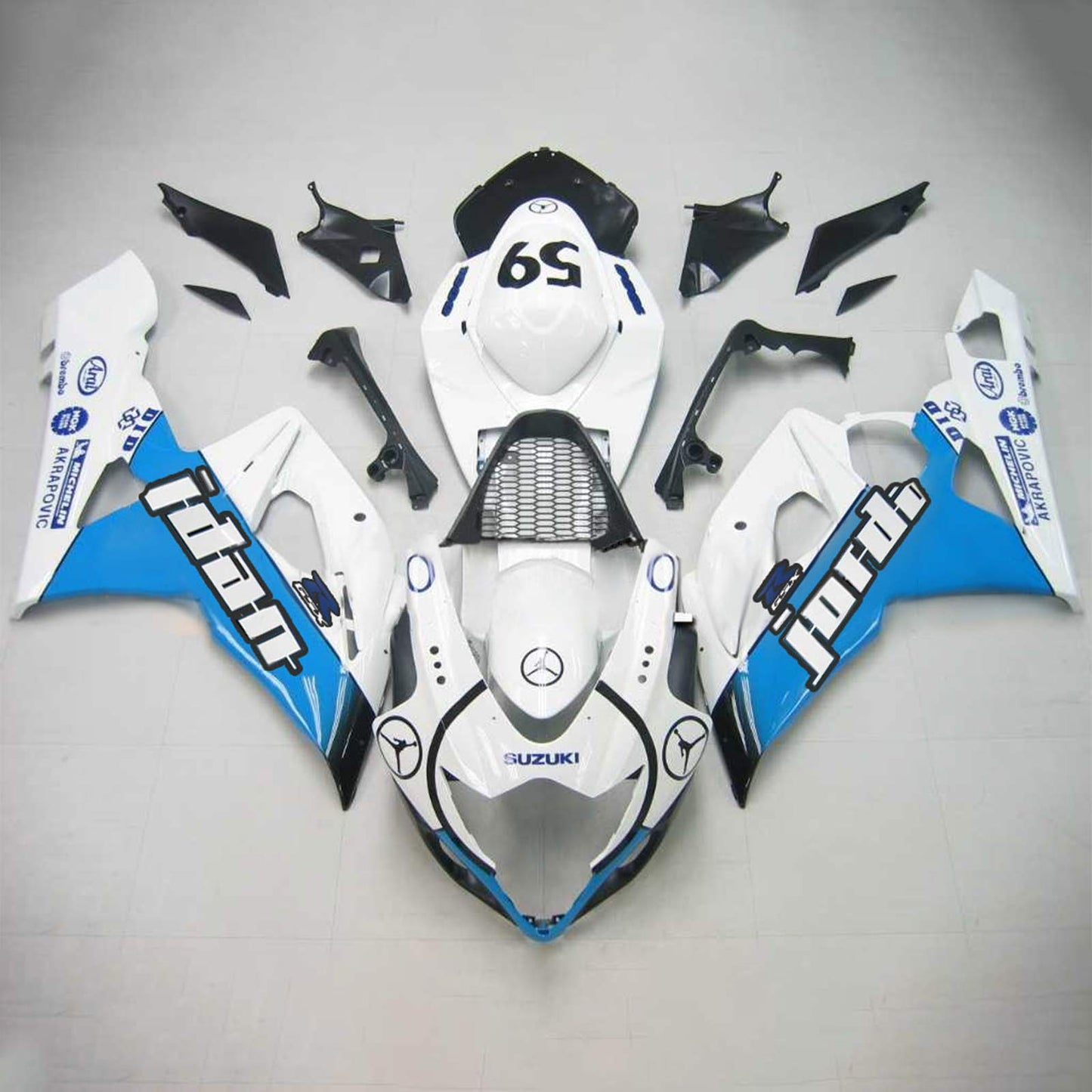 2005-2006 Suzuki GSXR1000 K5 Amotopart Injection Fairing Kit Bodywork Plastic ABS #122