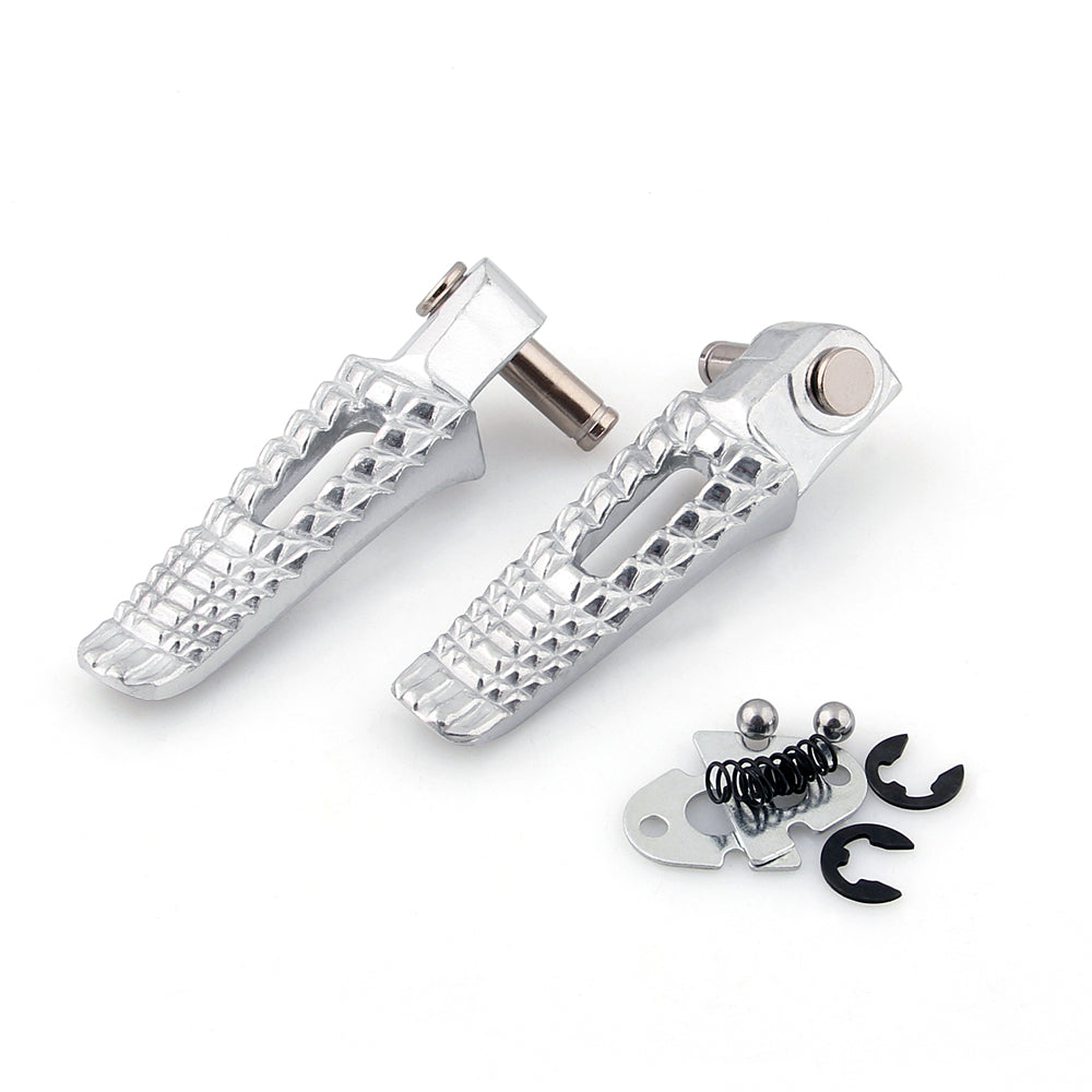 Front + Rear Foot Pegs Footrest Bracket Fit for Suzuki GSX-R GSXR 1000 2007 2008