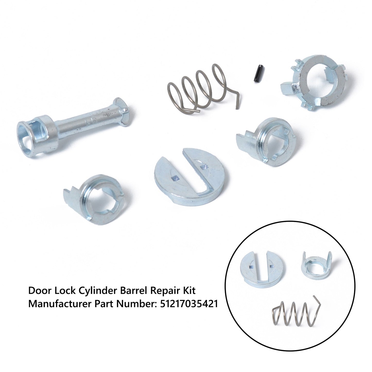 L/R Door Lock Cylinder Barrel Repair Kit 51217035421 For BMW X3 E83 X5 E53
