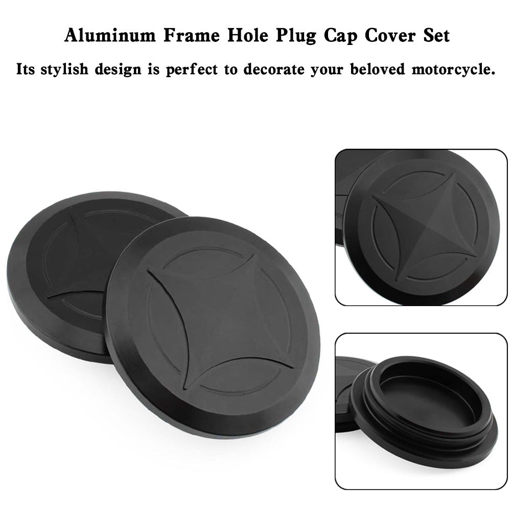 Aluminum Frame Hole Plug Cap Cover Set For Honda GB350 NC59 CB350 21-22 Black