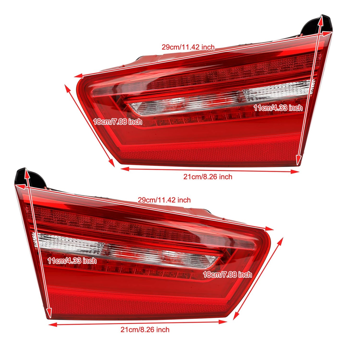 2012-2015 AUDI A6 C7 Left+Right Inner Trunk LED Tail Light Lamp