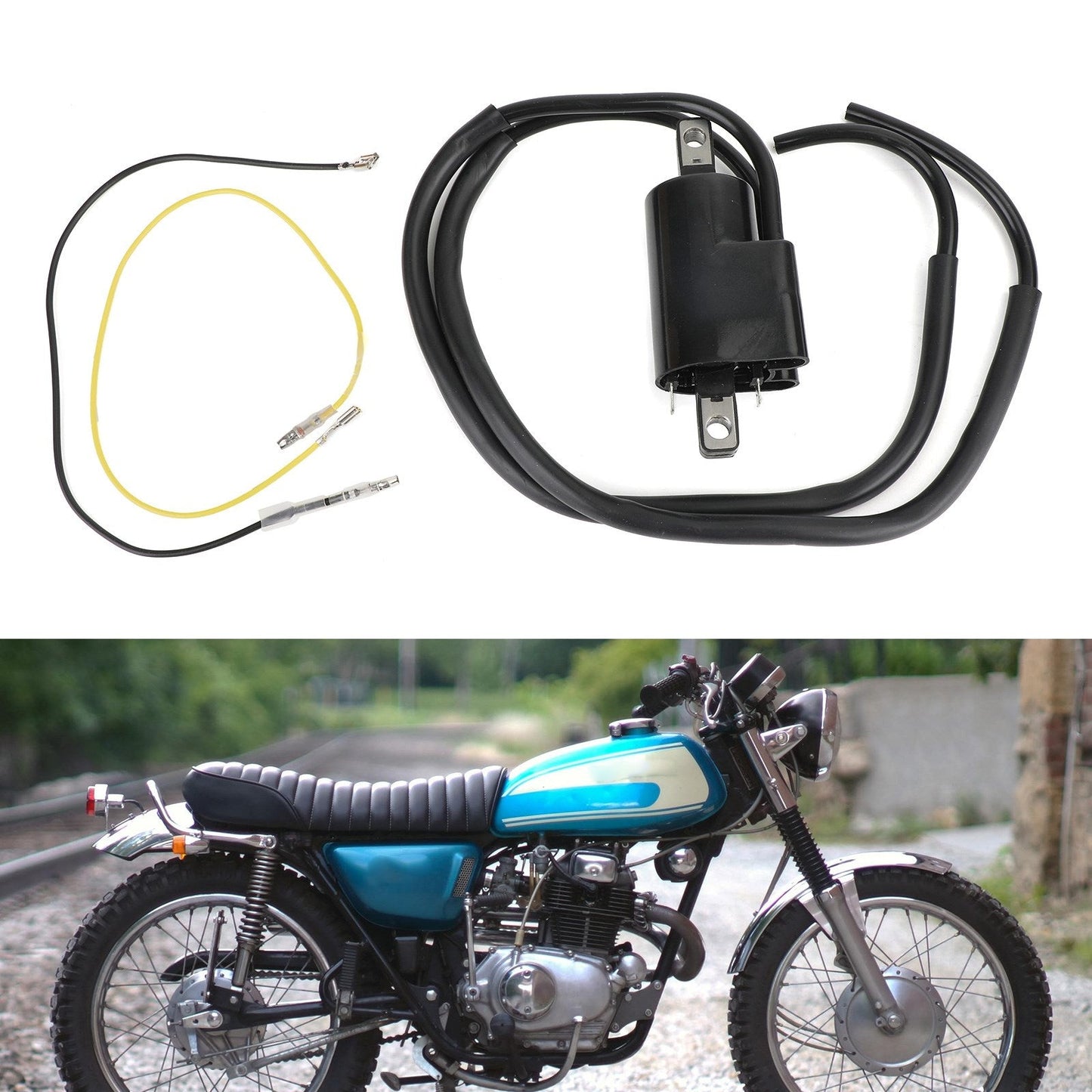 Ignition Coil For Honda CB160 Sport 1965-1969 CL160 Scrambler 1966-1967 CB175K 1969-1973 CL175K Scrambler 1968-1973 CB200K CL200 Scrambler 1974 CB200T 1975-1976
