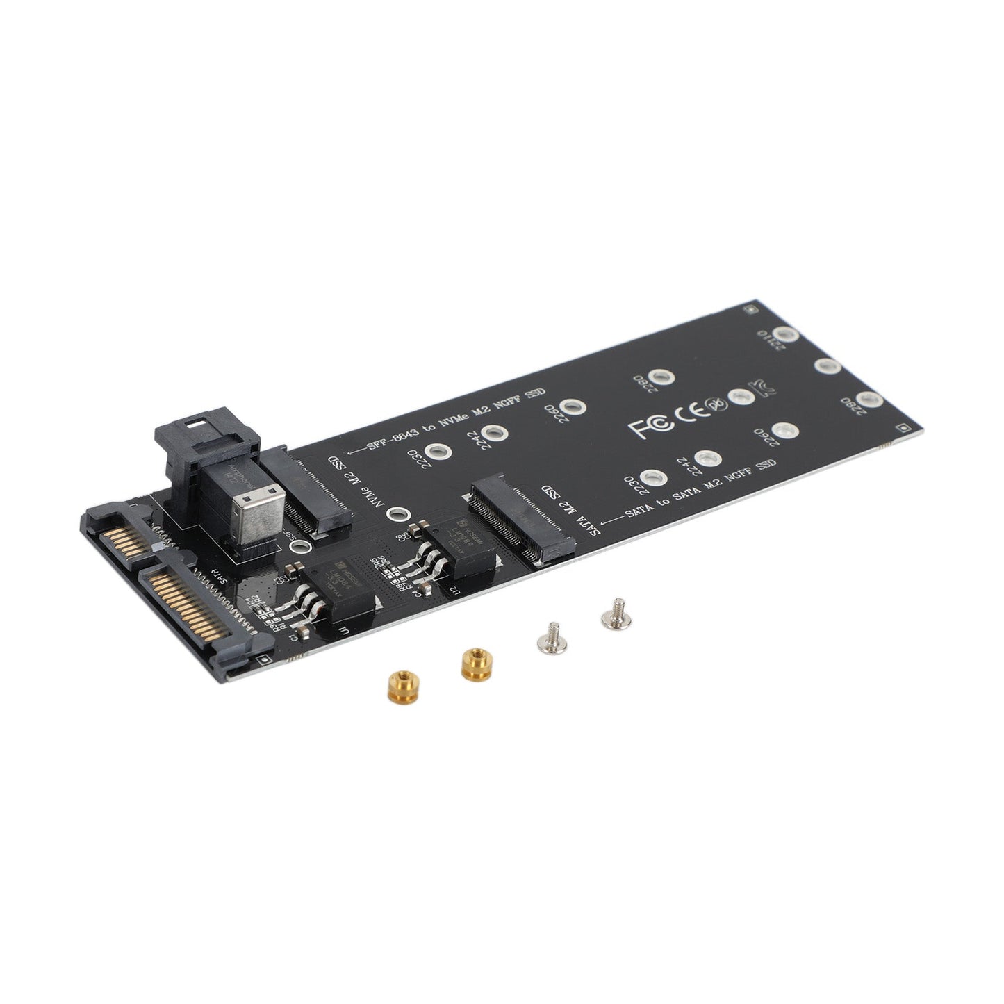 SFF-8643 to U2 Kit NGFF M-Key to HD Mini SAS NVME PCIe SSD SATA Adapter