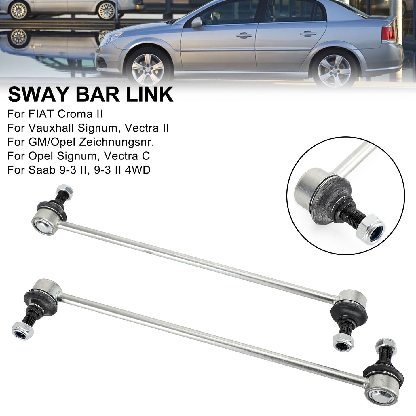 2pcs Front Sway Bar Link for Opel Vectra C Signum Saab 9-3 13237130 2441725