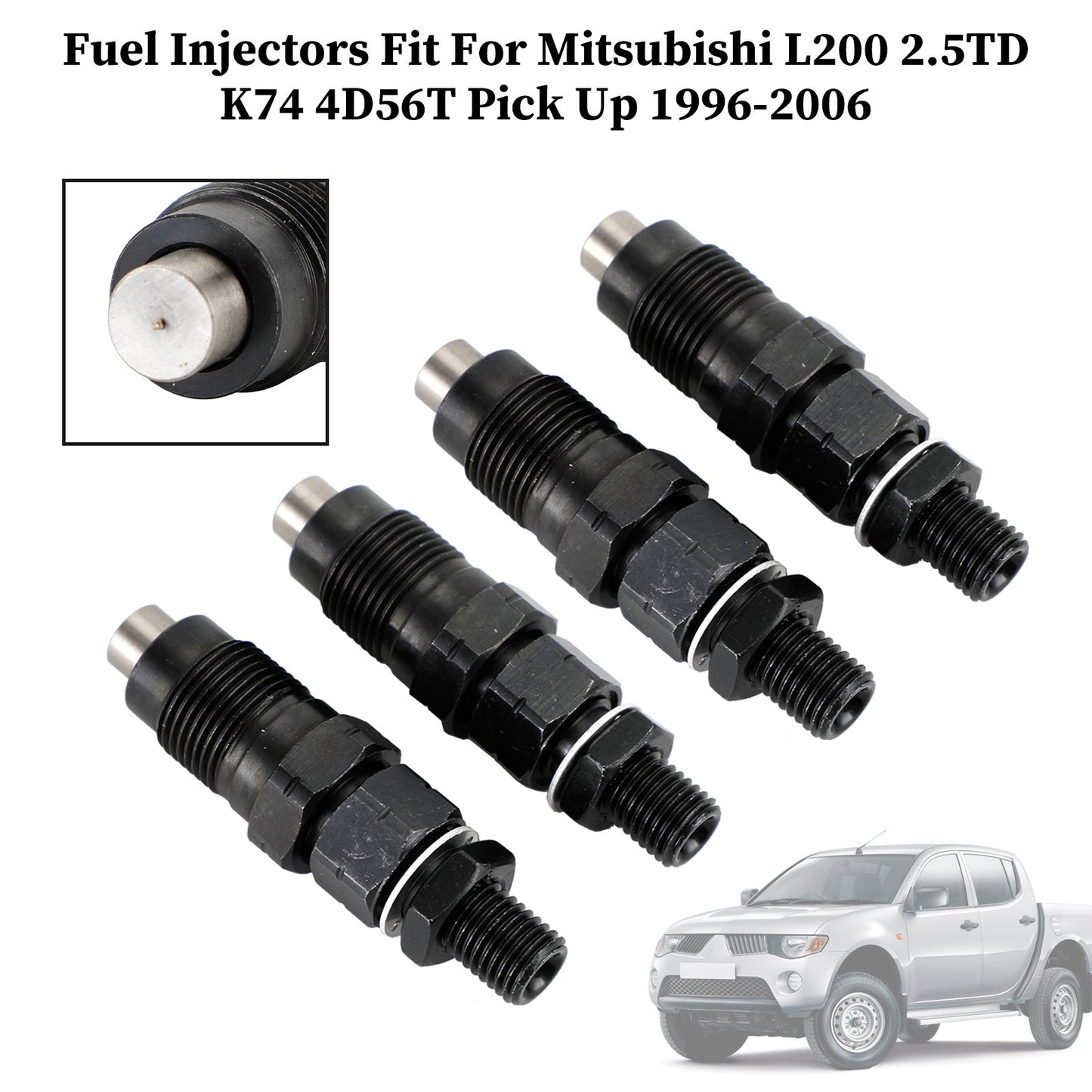 1996-2006 Mitsubishi L200 2.5TD K74 4D56T Pick Up 4PCS Fuel Injectors MD196607