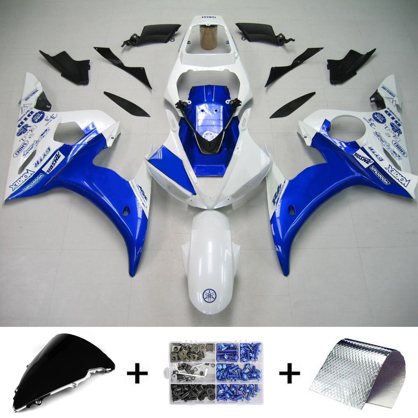 2003-2004 Yamaha YZF 600 R6 / 2006-2009 R6S Injection Fairing Kit Bodywork Plastic ABS #151