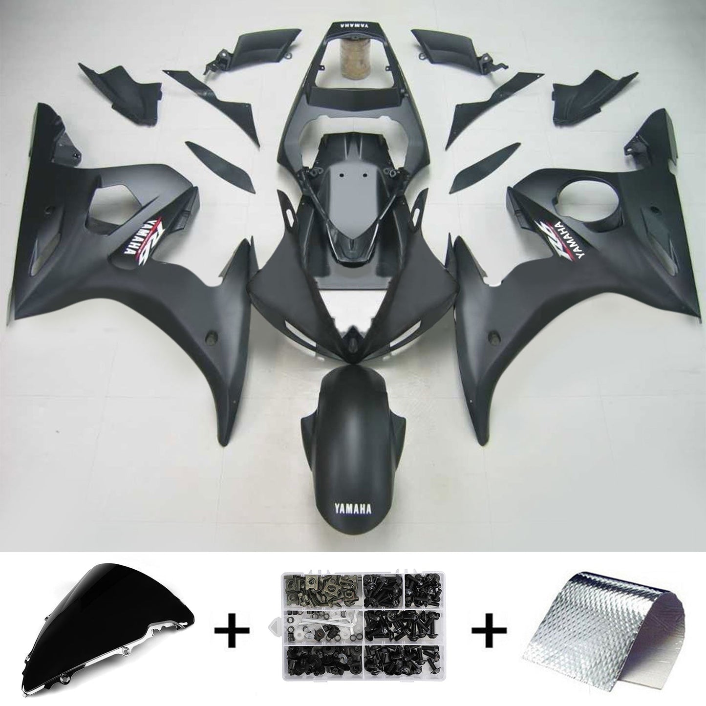 2005 Yamaha YZF 600 R6 Injection Fairing Kit Bodywork Plastic ABS #125