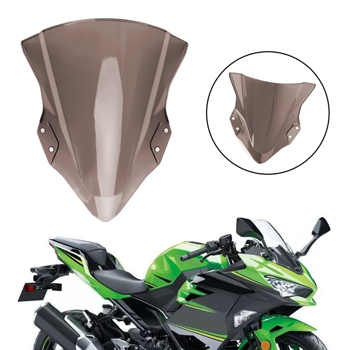 Windshield Windscreen For Kawasaki Ninja 400 18-20 Chrome