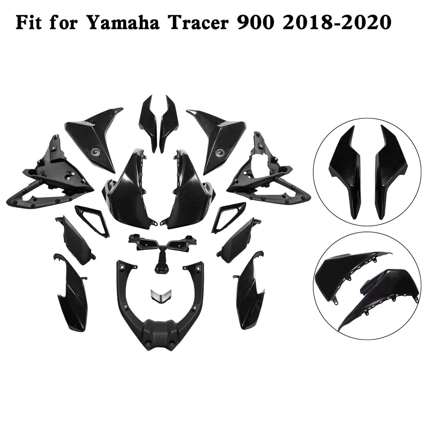 Unpainted Radiator Side Fairing Panels For Yamaha Tracer 900/GT 2018-2020