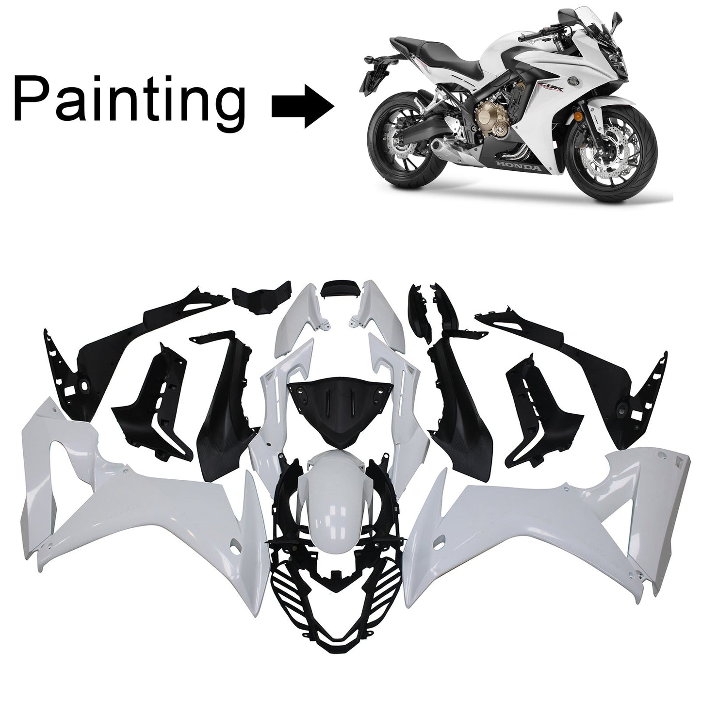 2014-2019 Honda CBR650F Amotopart Injection Fairing Kit Bodywork Plastic ABS #110