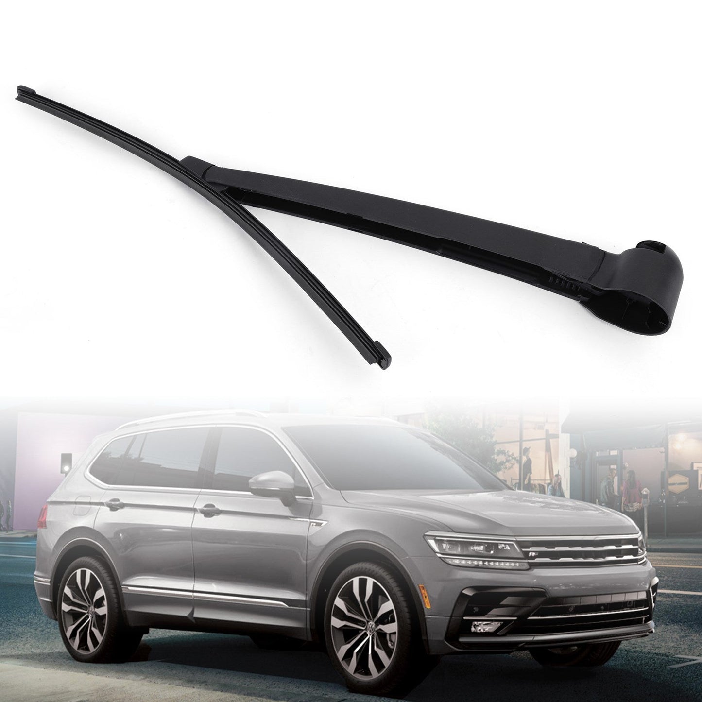 Rear Window Windshield Wiper Arm Blade Set Fit For VW Tiguan 5N BJ 2007-2018 Black