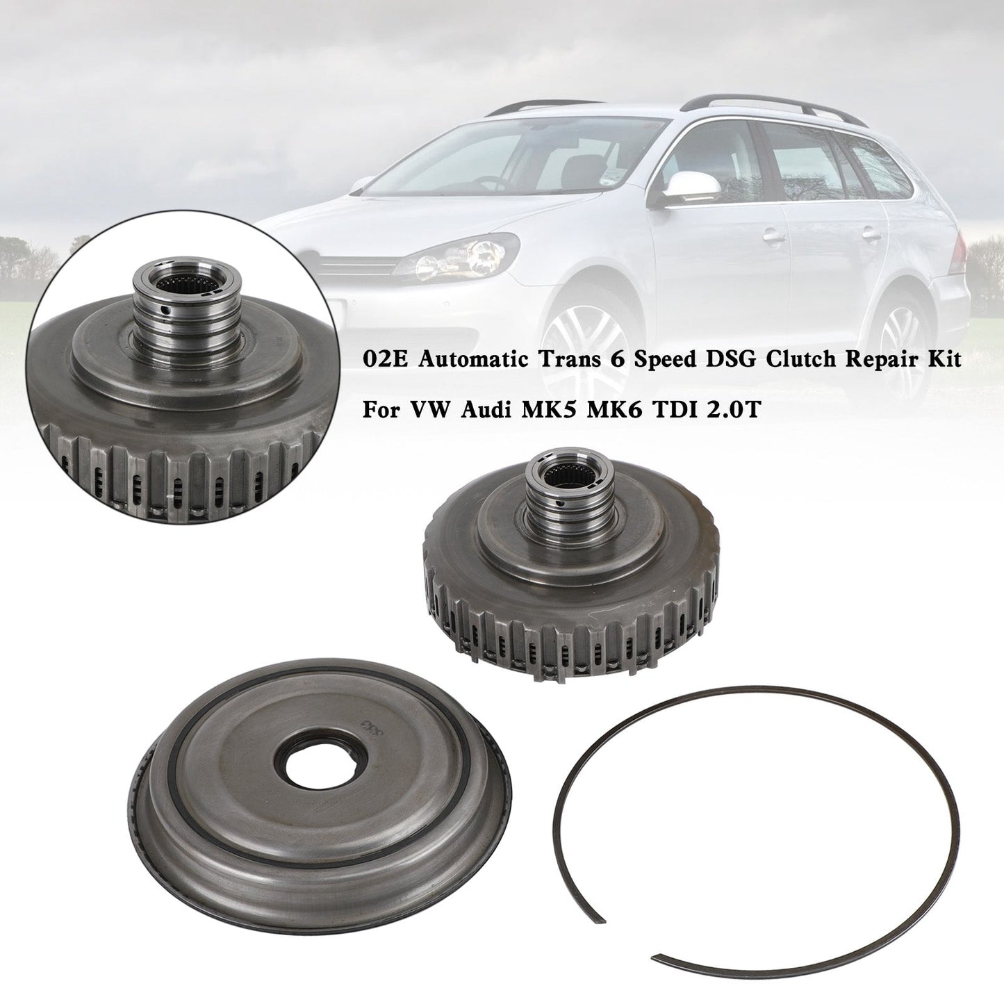 2004-2006 Volkswagen New Beetle Convertible 02E Automatic Trans 6 Speed DSG Clutch Repair Kit