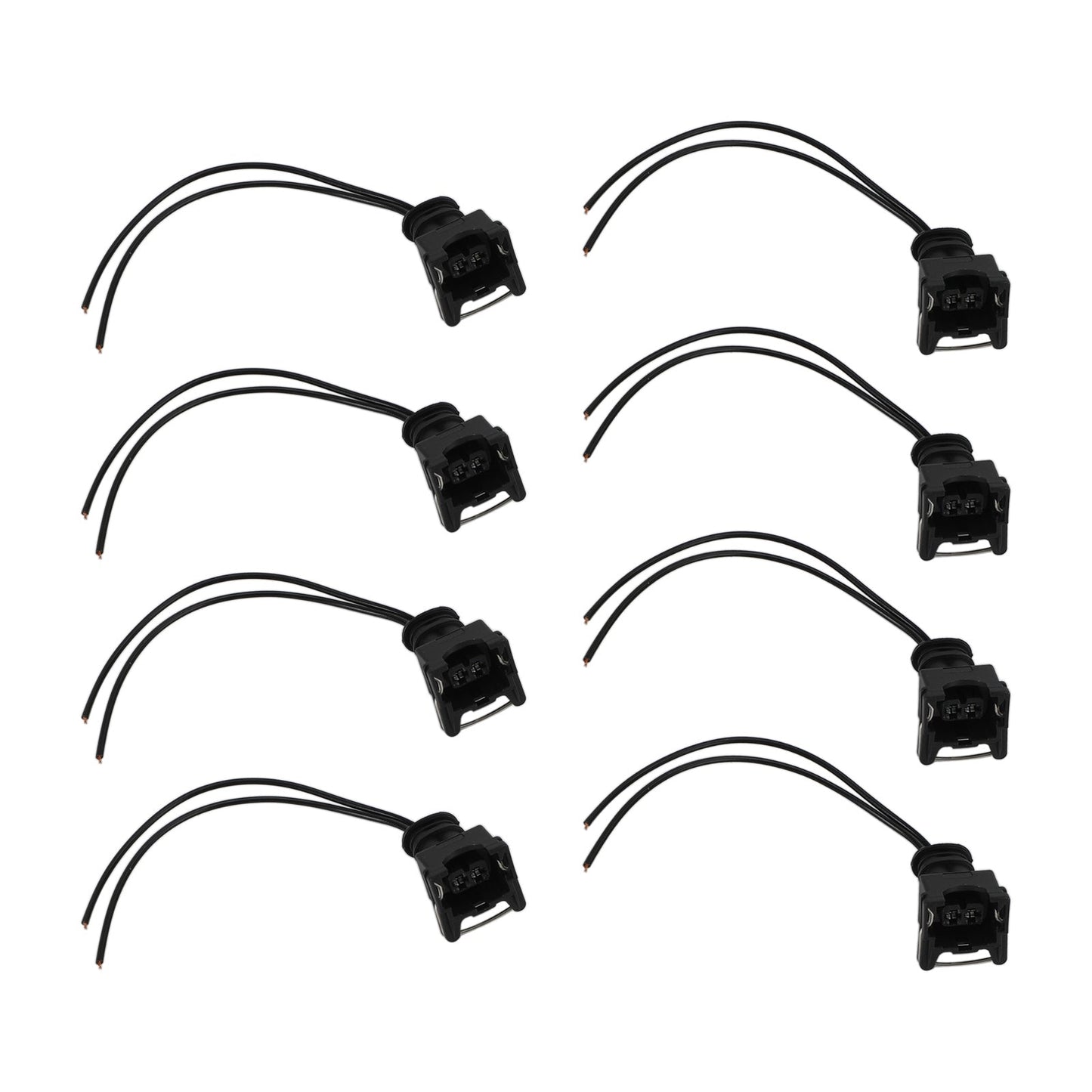 8PCS EV1 OBD1 Pigtail Cut Splice Fuel Injectors Connector Wiring Plugs Clips