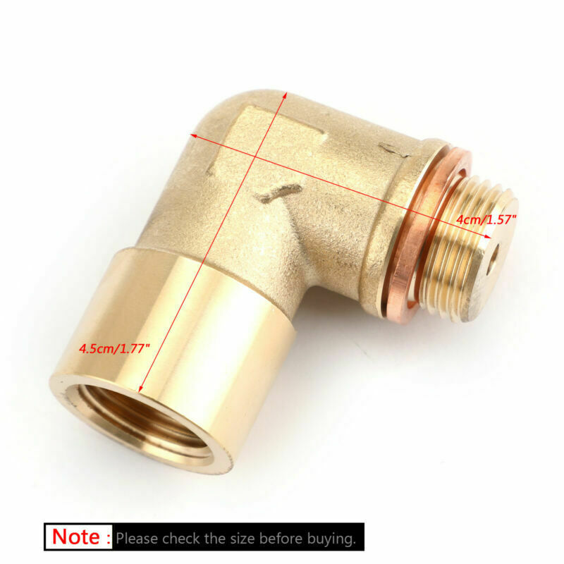 1PC M18X1.5 02 Bung Extension O2 Oxygen Sensor Angled Extender Spacer 90 Degree