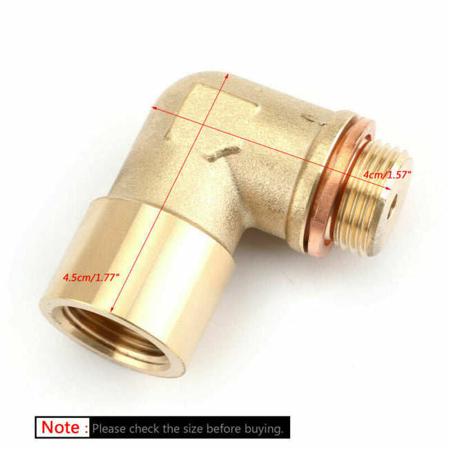 1PC M18X1.5 02 Bung Extension O2 Oxygen Sensor Angled Extender Spacer 90 Degree