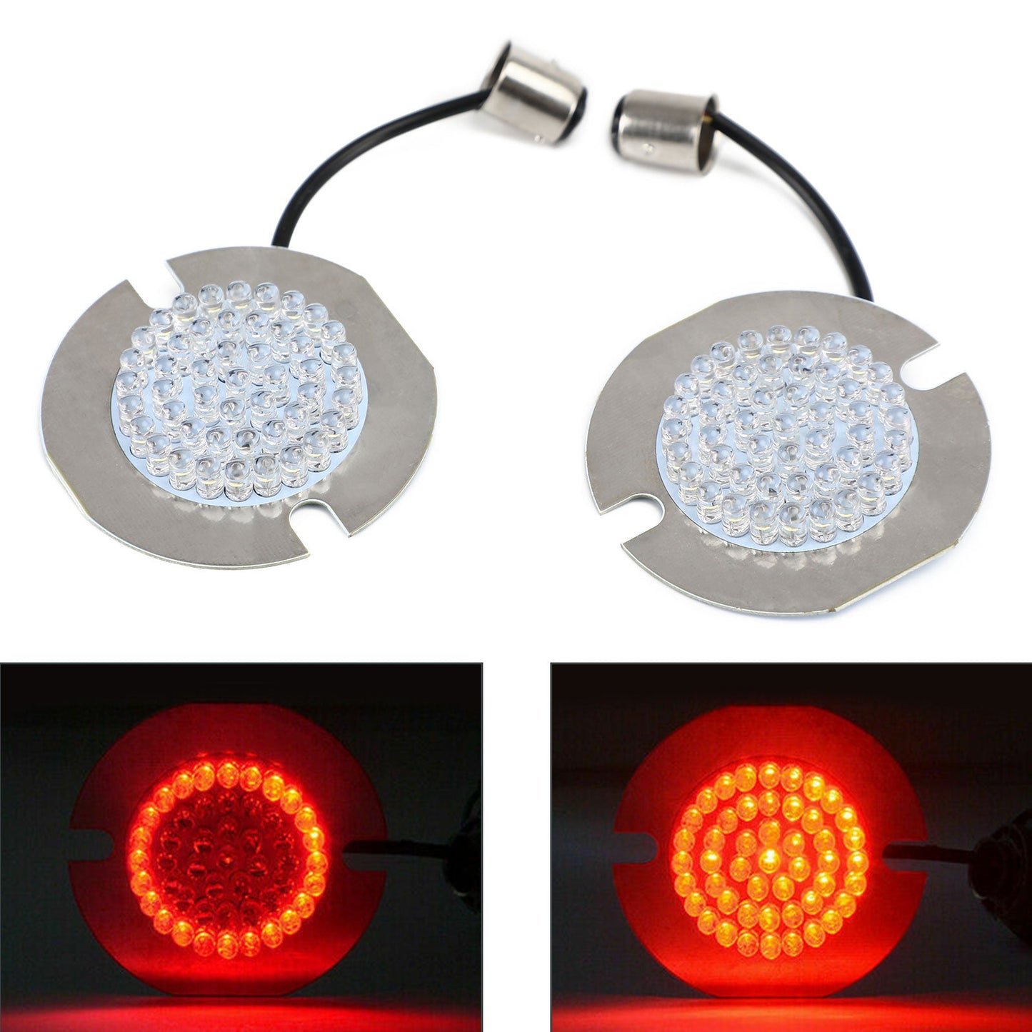 1157 LED Rear Turn Signal Light Bulb Fit for Dyna Touring Electra Glide Road King Red