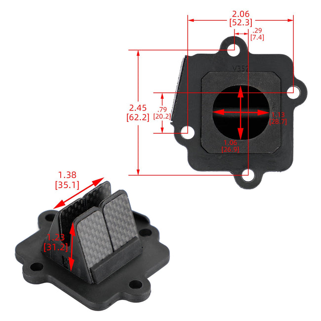 V352 A/B jog50 Reed Valve System Fits For Yamaha YW50 Zuma50 2002-2011