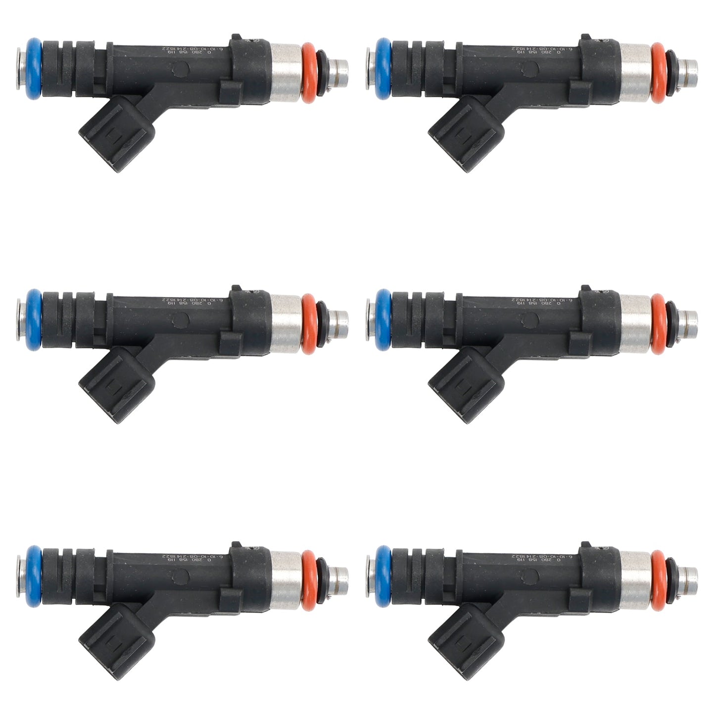 6PCS Fuel Injector 0280158119 Fit Jeep Fit Dodge Wrangler Fit Chrysler 3.3L