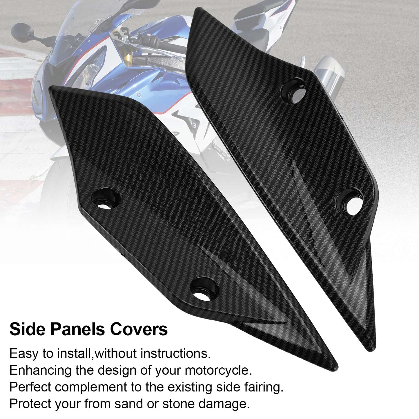 Side Trim Insert Cover Panel Fairing Cowl For BMW S1000RR 2009-2014 Carbon