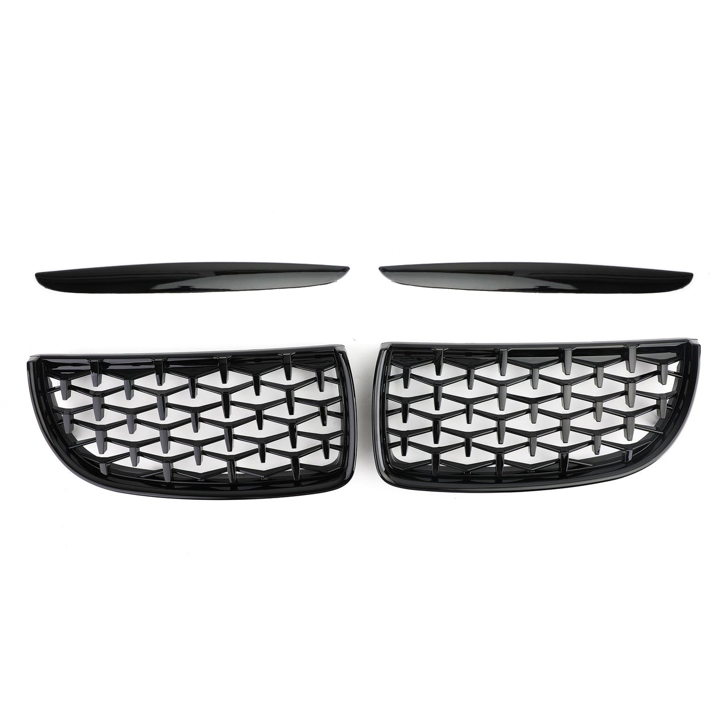 Meteor Black Kidney Grill Mesh Grille Fit BMW E90 3 Series Sedan 2005-2008