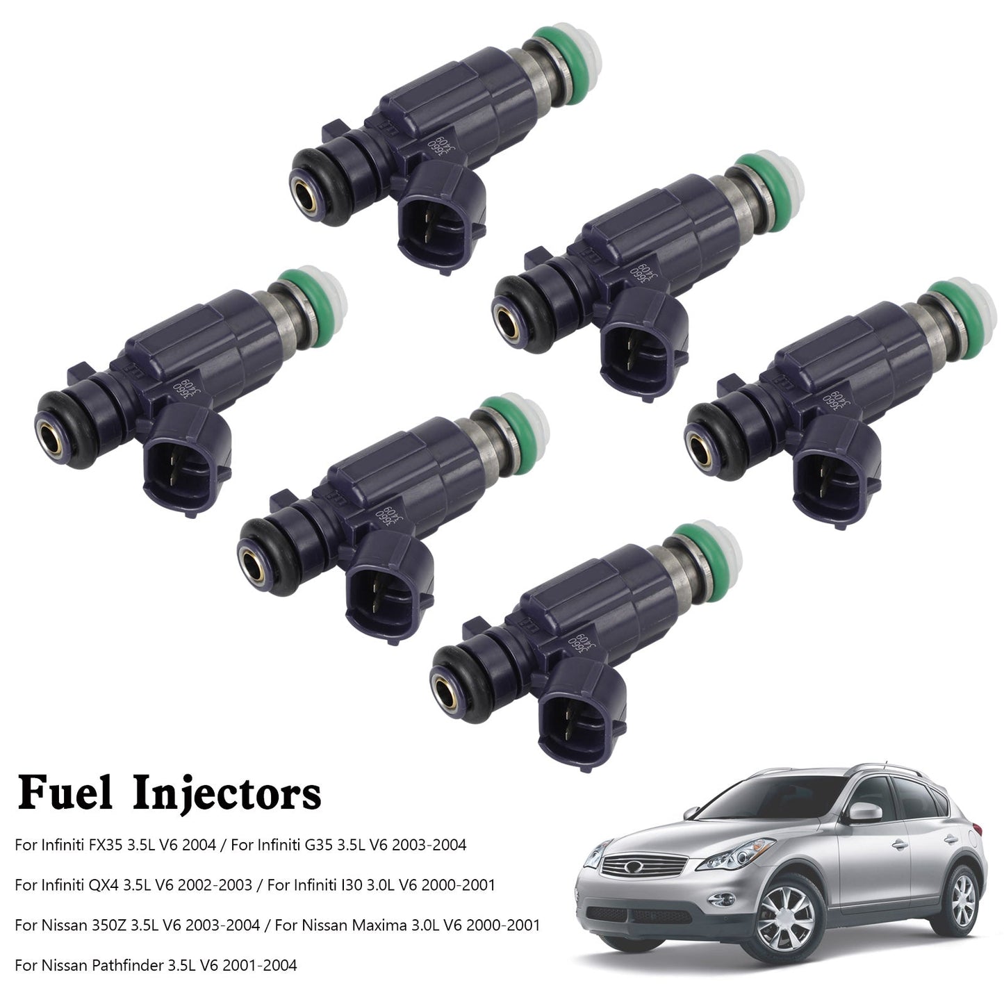 6PCS Fuel Injectors FBJC100 Fit Nissan 350Z 2003-04 Fit Infiniti G35 2003-2004