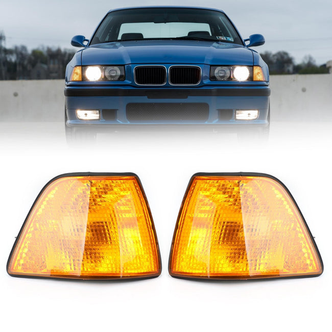 Euro Corner Lights For BMW E36 3-Series 4Dr Sedan/Hatchback 1992-1998 Amber