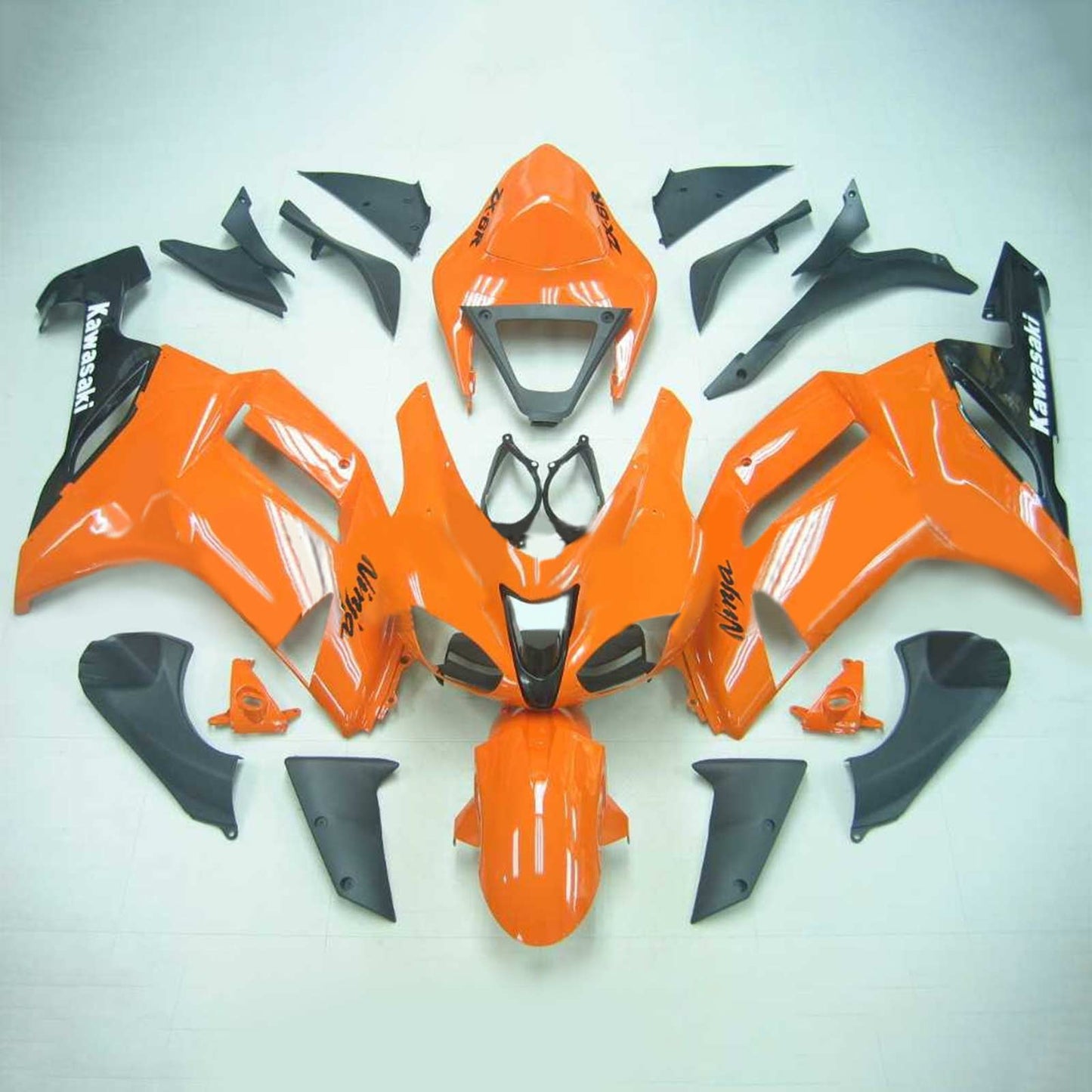 2007-2008 Kawasaki ZX6R 636 Amotopart Injection Fairing Kit Bodywork Plastic ABS #115