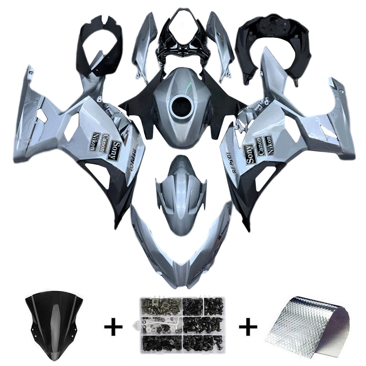 2018-2023=4 Kawasaki EX400 Ninja400 Fairing Kit Bodywork Plastic ABS