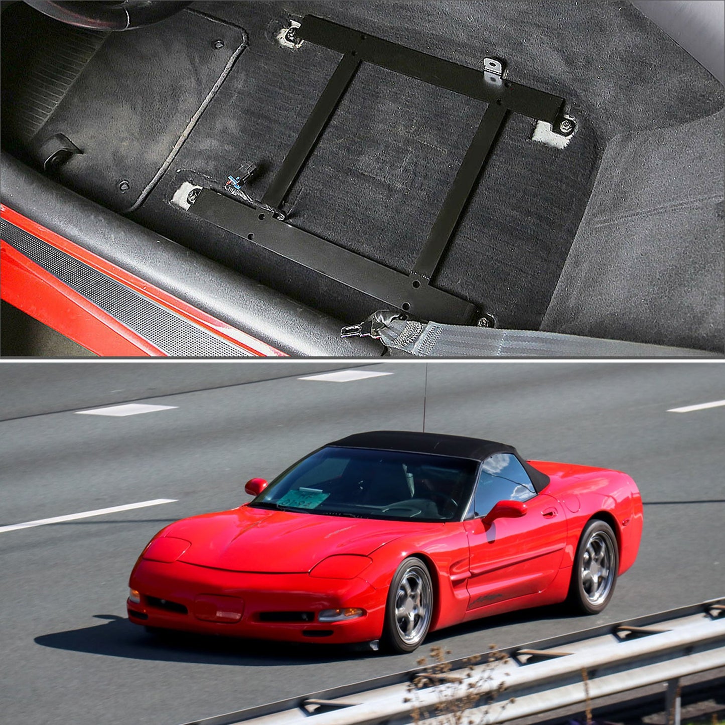 Low Mount Racing Bucket Seat Base Tensile Steel Bracket Fit For 97-04 Chevrolet Corvette