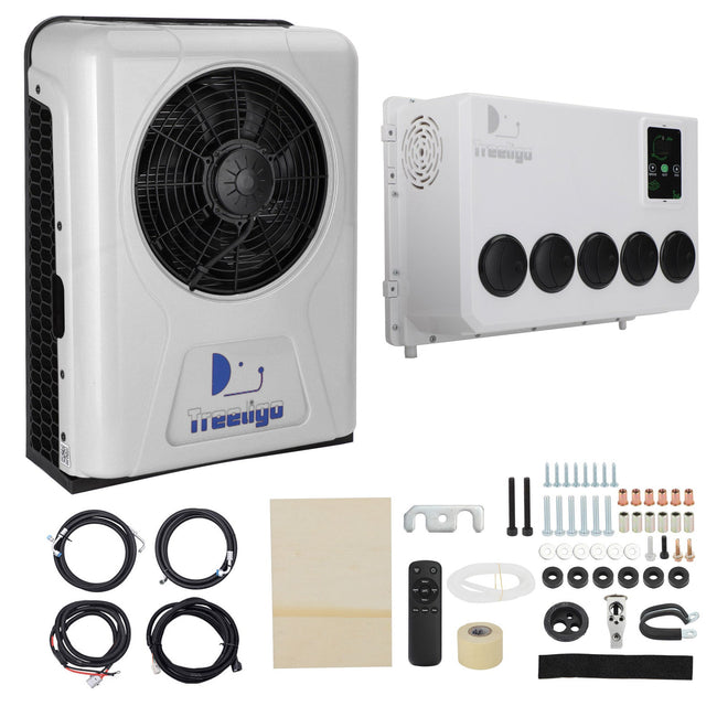 12000 BTU 12V Truck Cab RV Air Conditioner Split AC Fits Semi Trucks Bus Caravan